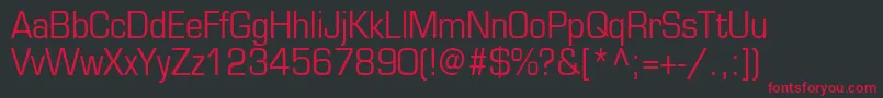 EurasiaNormal Font – Red Fonts on Black Background