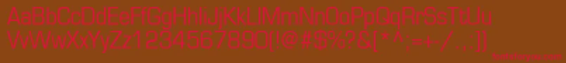 EurasiaNormal Font – Red Fonts on Brown Background