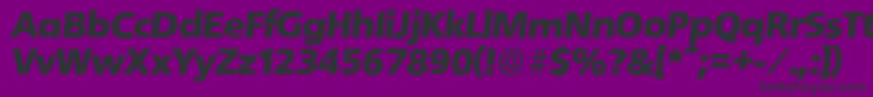 QuebecserialBlackItalic-fontti – mustat fontit violetilla taustalla