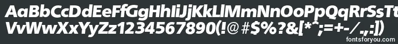 QuebecserialBlackItalic-fontti – valkoiset fontit mustalla taustalla