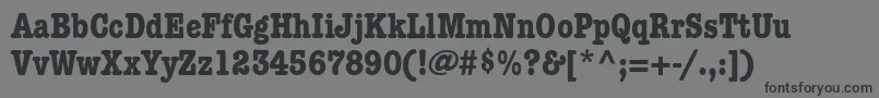 Шрифт KeyboardCondensedaltSsiBoldCondensedAlternate – чёрные шрифты на сером фоне