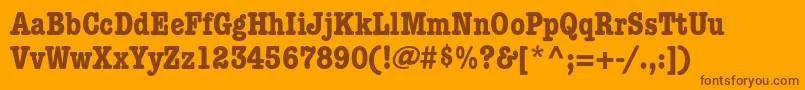 KeyboardCondensedaltSsiBoldCondensedAlternate Font – Brown Fonts on Orange Background