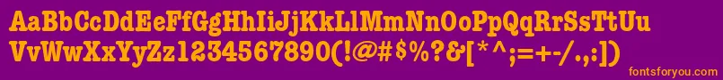 KeyboardCondensedaltSsiBoldCondensedAlternate Font – Orange Fonts on Purple Background