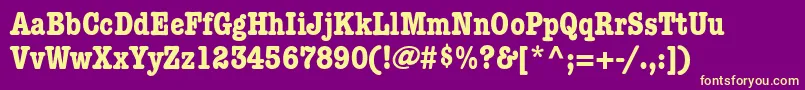 KeyboardCondensedaltSsiBoldCondensedAlternate Font – Yellow Fonts on Purple Background