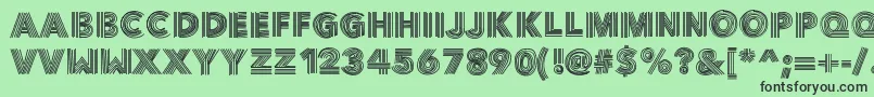 Vibe Font – Black Fonts on Green Background