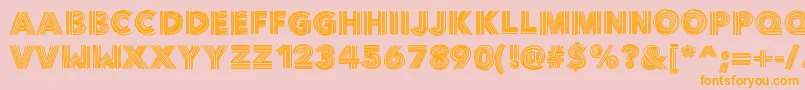 Vibe-Schriftart – Orangefarbene Schriften auf rosa Hintergrund