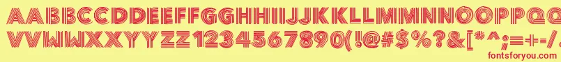 Vibe Font – Red Fonts on Yellow Background