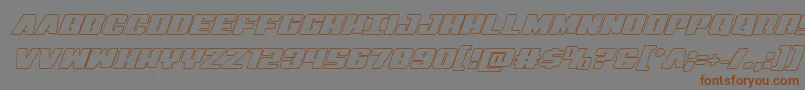 Virginhybridout Font – Brown Fonts on Gray Background