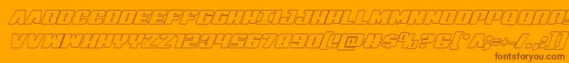 Virginhybridout Font – Brown Fonts on Orange Background