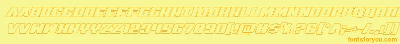 Virginhybridout Font – Orange Fonts on Yellow Background