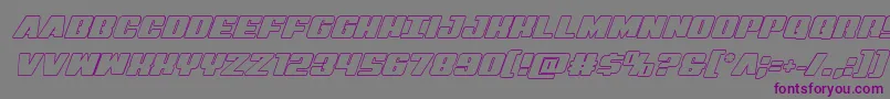 Virginhybridout Font – Purple Fonts on Gray Background