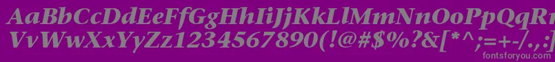 Weitere Informationen zur StoneserifstdBolditalic-Schriftart StoneserifstdBolditalic-Schriftart – Graue Schriften auf violettem Hintergrund