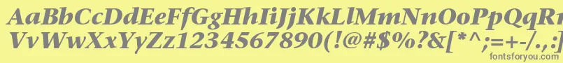 StoneserifstdBolditalic Font – Gray Fonts on Yellow Background