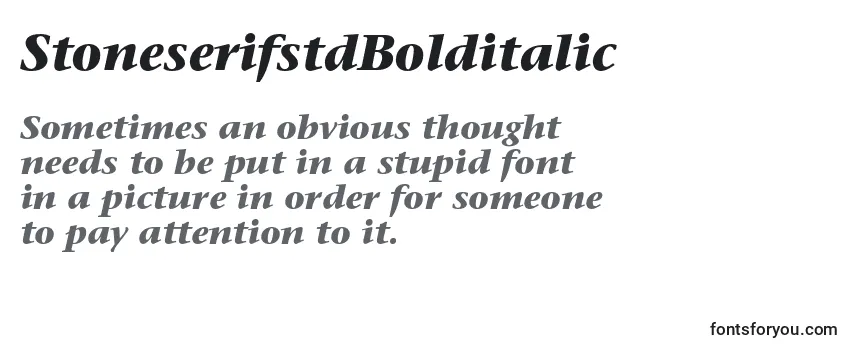 StoneserifstdBolditalic Font