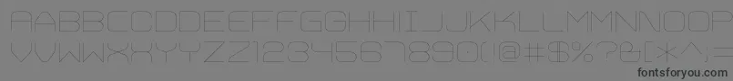 TrivialThin-fontti – mustat fontit harmaalla taustalla