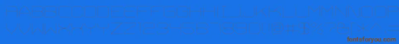 Шрифт TrivialThin – коричневые шрифты на синем фоне