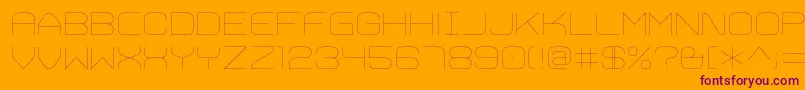 TrivialThin Font – Purple Fonts on Orange Background