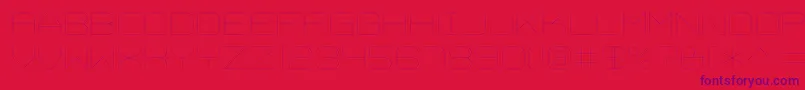 TrivialThin-Schriftart – Violette Schriften auf rotem Hintergrund