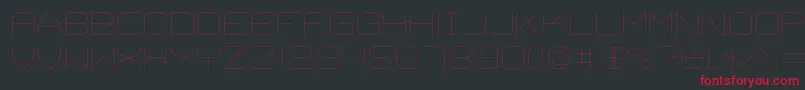 TrivialThin Font – Red Fonts on Black Background