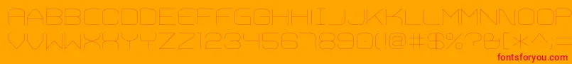 TrivialThin Font – Red Fonts on Orange Background