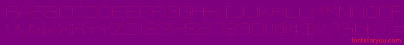 TrivialThin-Schriftart – Rote Schriften auf violettem Hintergrund