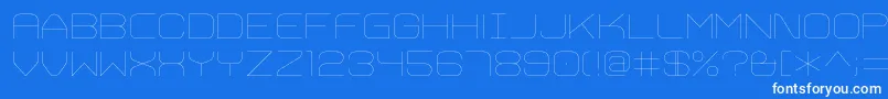 TrivialThin Font – White Fonts on Blue Background
