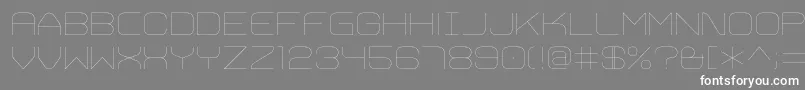フォントTrivialThin – 灰色の背景に白い文字