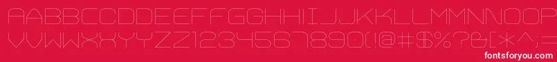 TrivialThin Font – White Fonts on Red Background