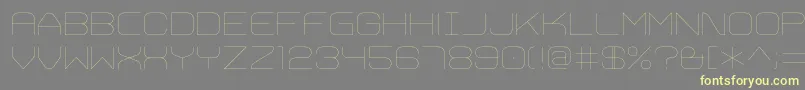 TrivialThin-Schriftart – Gelbe Schriften auf grauem Hintergrund