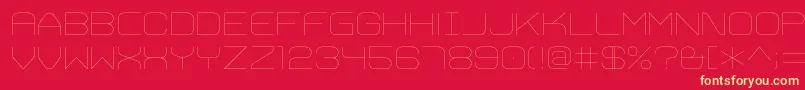 TrivialThin Font – Yellow Fonts on Red Background