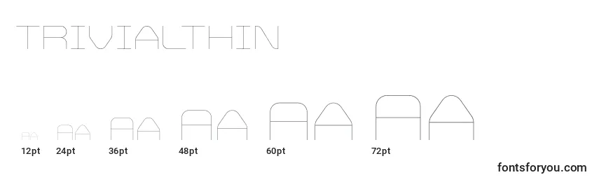 TrivialThin Font Sizes
