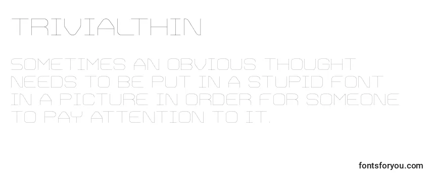 Review of the TrivialThin Font