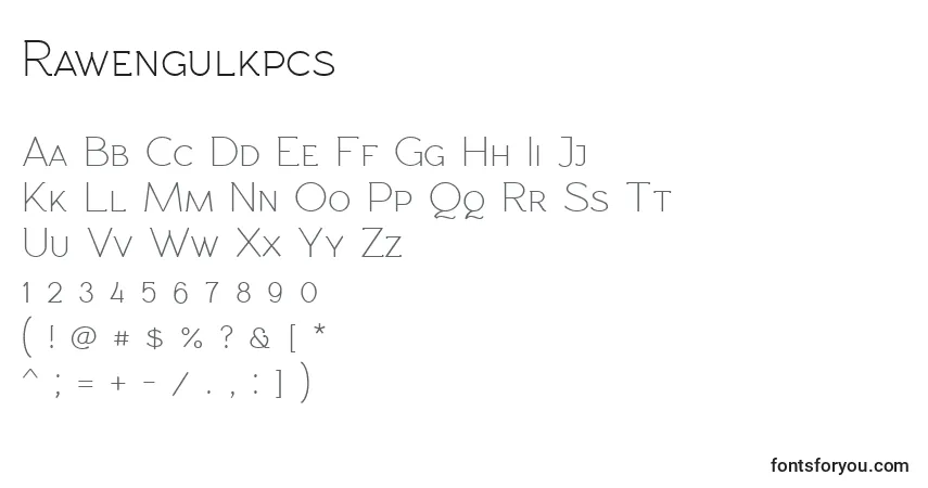 Rawengulkpcs Font – alphabet, numbers, special characters