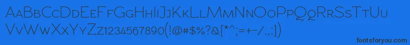 Rawengulkpcs Font – Black Fonts on Blue Background