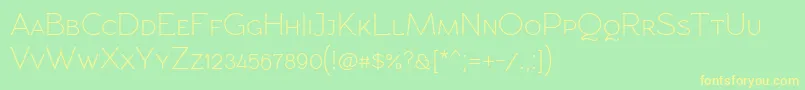 Rawengulkpcs Font – Yellow Fonts on Green Background