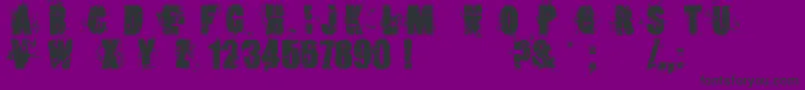 LoserboiGrunge Font – Black Fonts on Purple Background