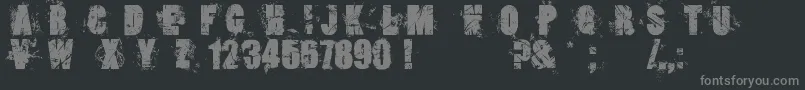 Czcionka LoserboiGrunge – szare czcionki na czarnym tle
