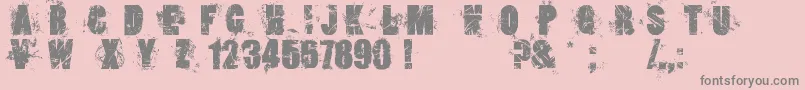 LoserboiGrunge Font – Gray Fonts on Pink Background
