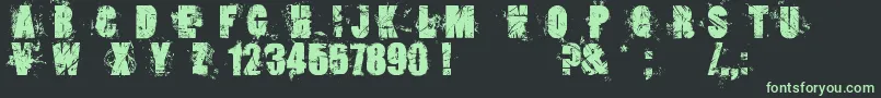 Więcej informacji o czcionce LoserboiGrunge Czcionka LoserboiGrunge – zielone czcionki na czarnym tle