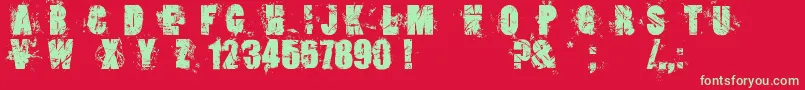 En savoir plus sur la police LoserboiGrunge Police LoserboiGrunge – polices vertes sur fond rouge