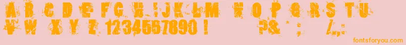 LoserboiGrunge Font – Orange Fonts on Pink Background