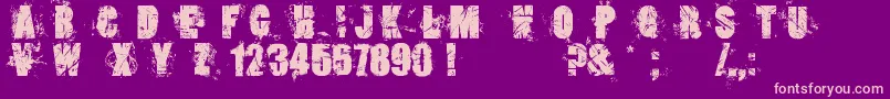 LoserboiGrunge Font – Pink Fonts on Purple Background
