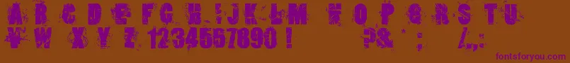 LoserboiGrunge Font – Purple Fonts on Brown Background