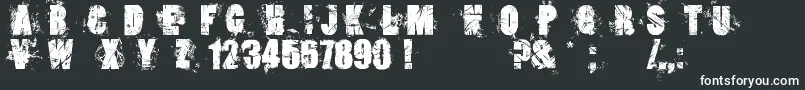Подробнее о шрифте LoserboiGrunge Шрифт LoserboiGrunge – белые шрифты на чёрном фоне