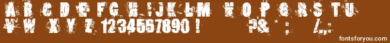 LoserboiGrunge Font – White Fonts on Brown Background