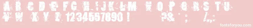 LoserboiGrunge-Schriftart – Weiße Schriften auf rosa Hintergrund