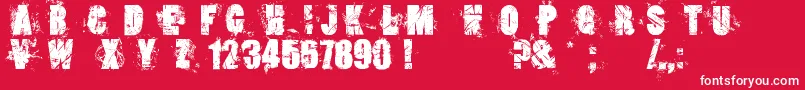 LoserboiGrunge Font – White Fonts on Red Background