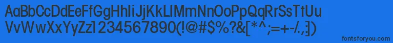Trendexlightcondssk Font – Black Fonts on Blue Background