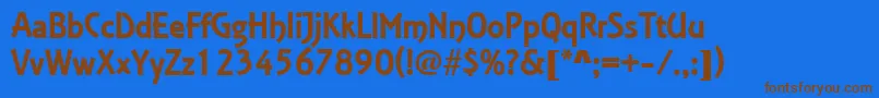 Police EstelleRegularDb – polices brunes sur fond bleu