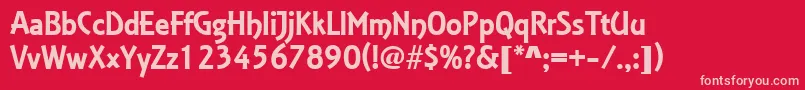 fuente EstelleRegularDb – Fuentes Rosadas Sobre Fondo Rojo